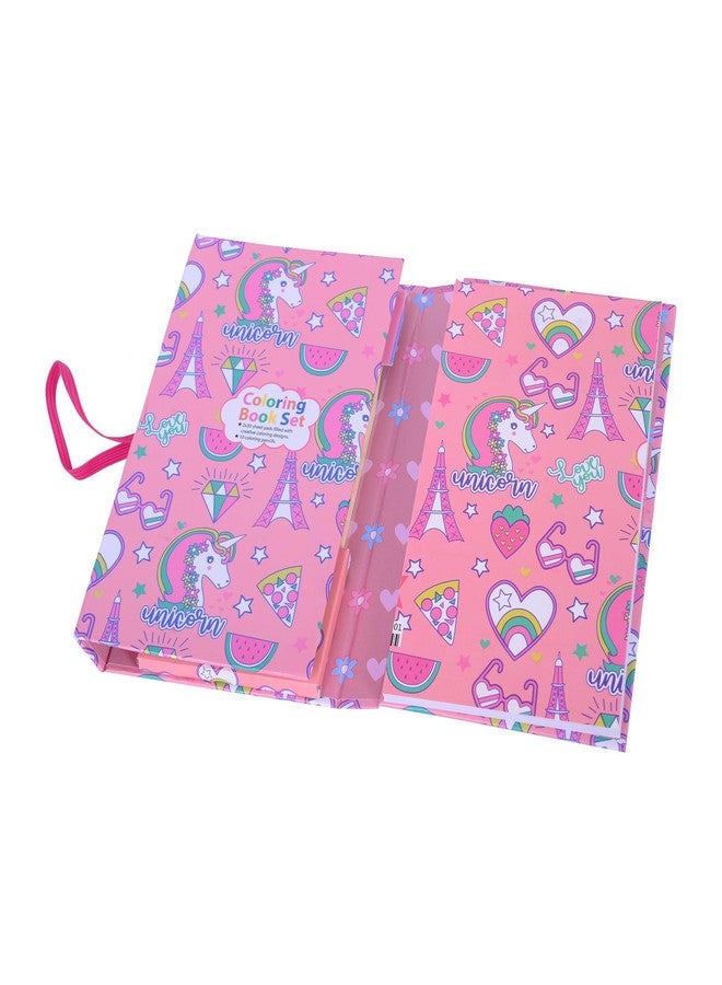 Asera كتاب تلوين وخدش من أسيرا مع 8 أقلام تلوين، مجموعة كتب تلوين ورسم فنية للأطفال من عمر 3 سنوات فما فوق، هدية عيد ميلاد للأطفال (يونيكورن) - Image 3